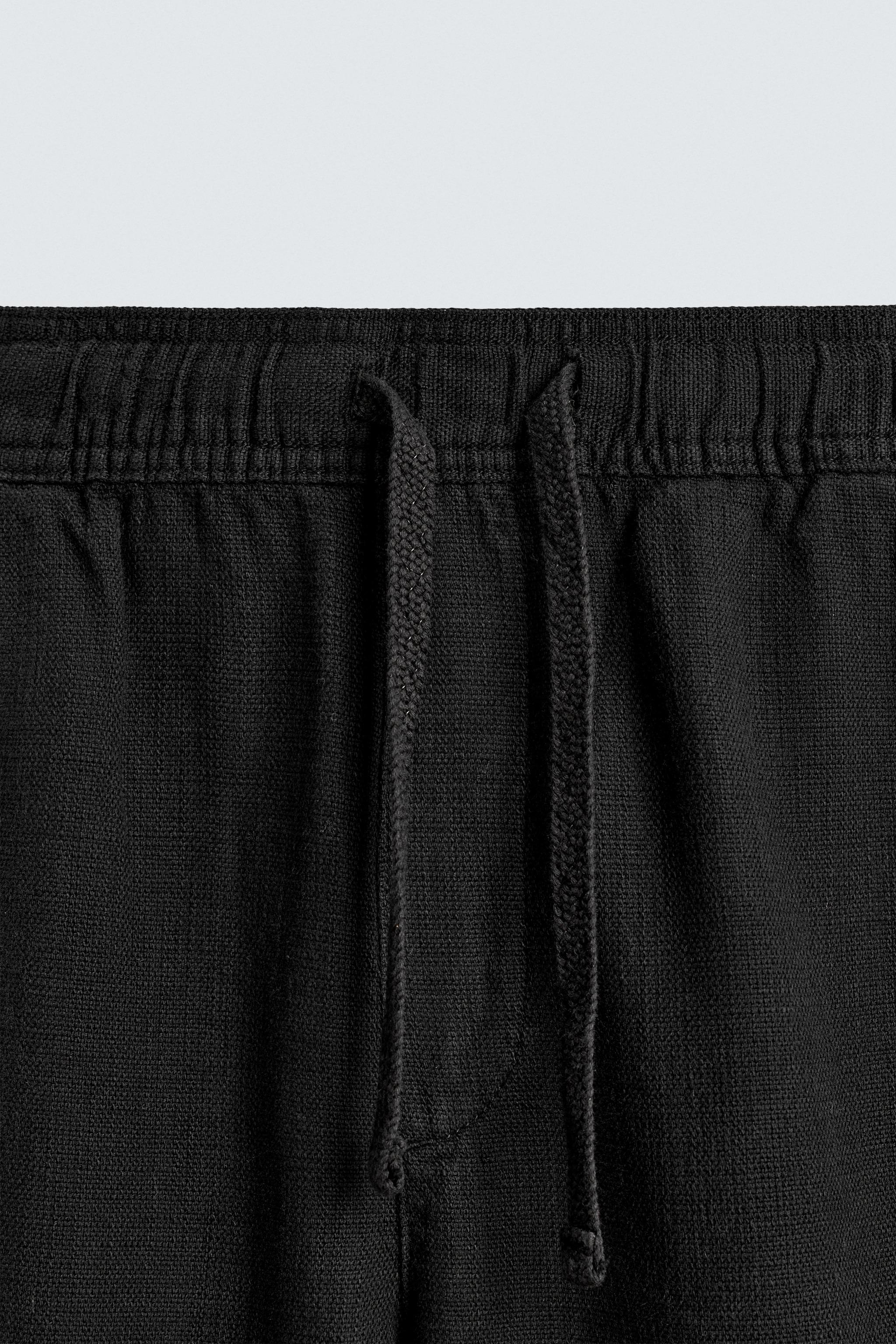 RELAXED FIT TEXTURED PANTS